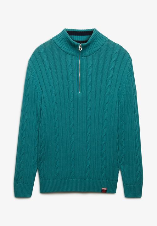 Produktbild Superdry Damen lässiger Strickpullover mit halbem Reissverschluss (M)
