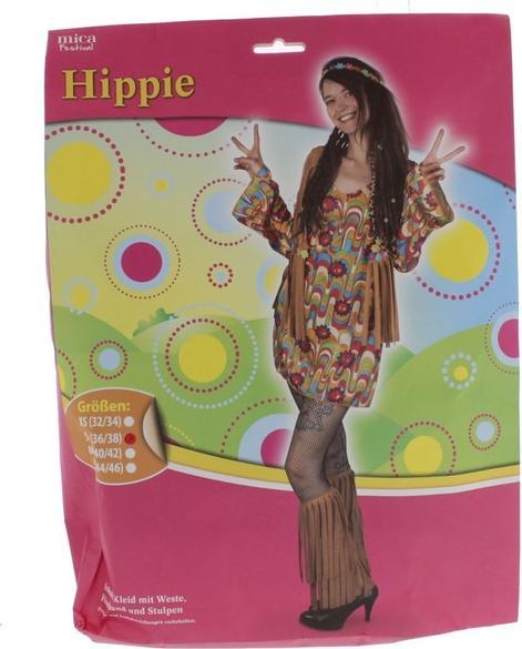 Actual product image MICA Festival Costume - Hippie - Adults - in different sizes S 36/38 (S)