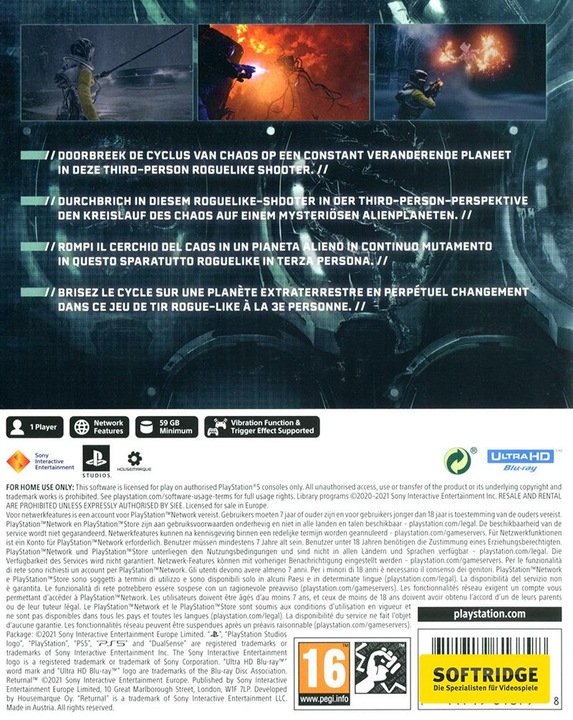 Produktbild Sony Returnal (PS5, Multilingual)
