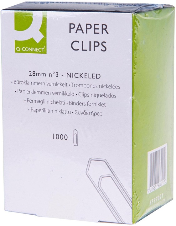 Immagine prodotto Q-Connect Graffette lunghe 28 mm, nichelate (1000 x)