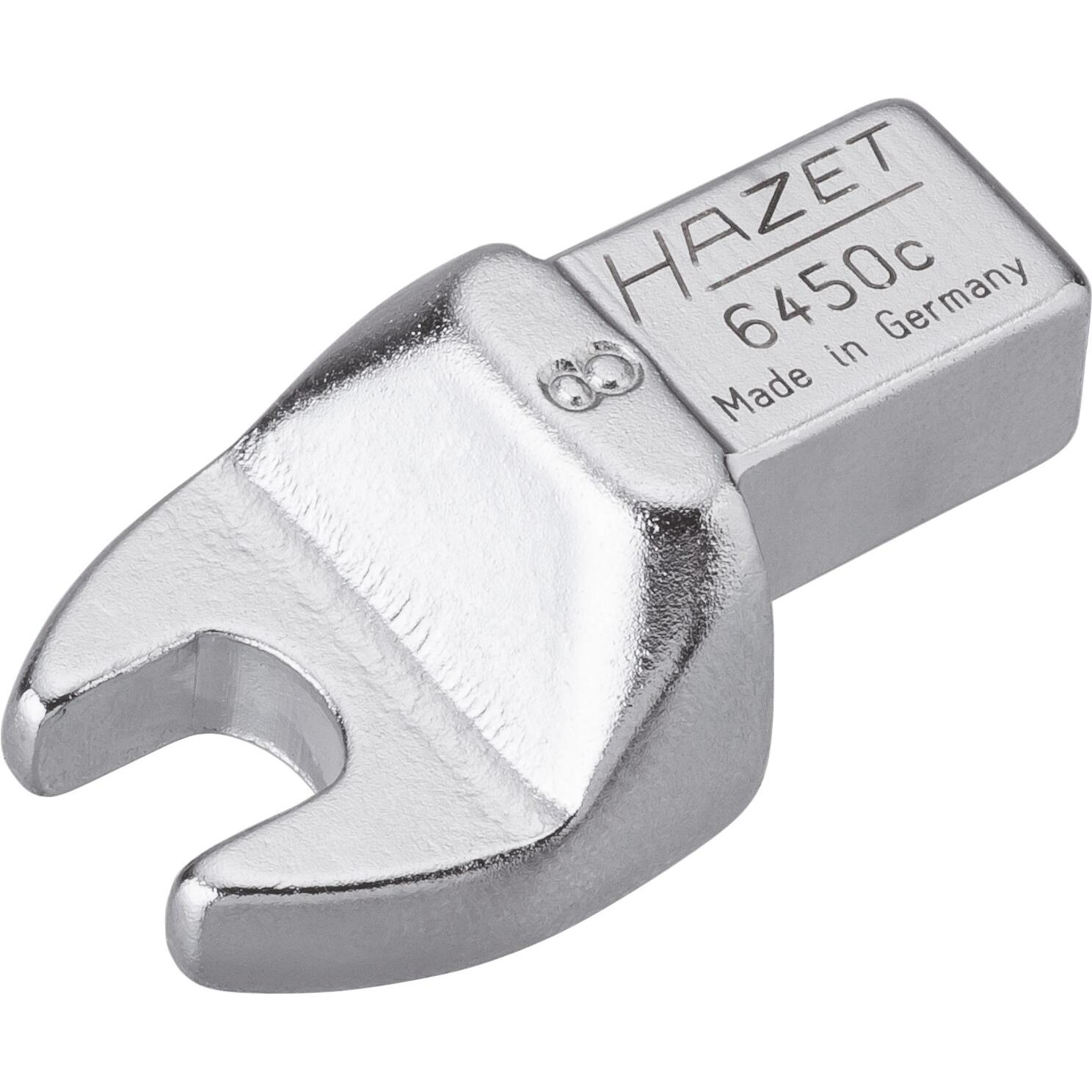 HAZET, Schraubenschlüssel, Einsteck-Maulschlüssel 6450C-8 ∙ Einsteck-Vierkant 9 x 12 mm ∙ Aussen Sechskant Profil ∙ 8 mm