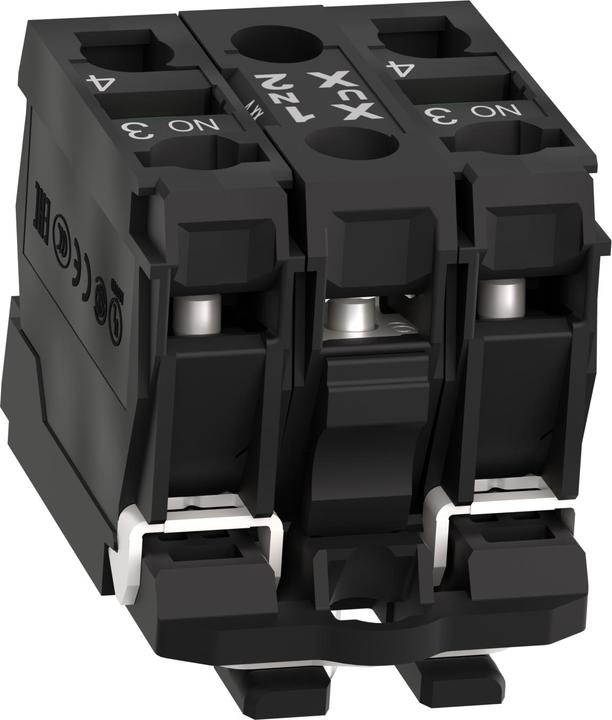 Actual product image Schneider Electric Auxiliary switch block, Ř 22, white Integral ZB5AW0M13