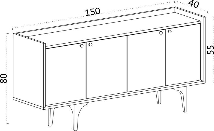 Image du produit Kalune Design Navi (150 x 40 x 80 cm)