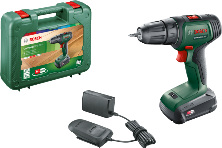 1 pack de batteries PBA 18 V 1.5 Ah, Foret universel 18 V Bosch