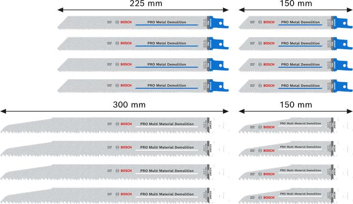 Immagine prodotto Bosch Professional Zubehör PRO Tough Box Set di lame da demolizione, 16 pezzi.