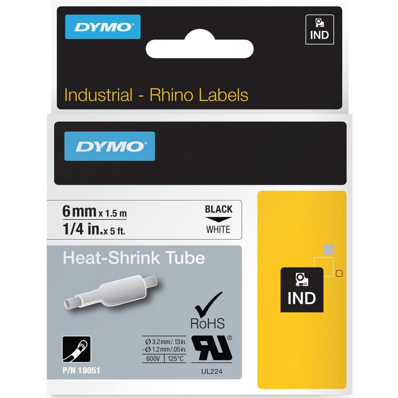 Dymo, Beschriftungsband, Rhino 18051 Schrumpfschlauch (0.60 cm, Mehrfarbig)