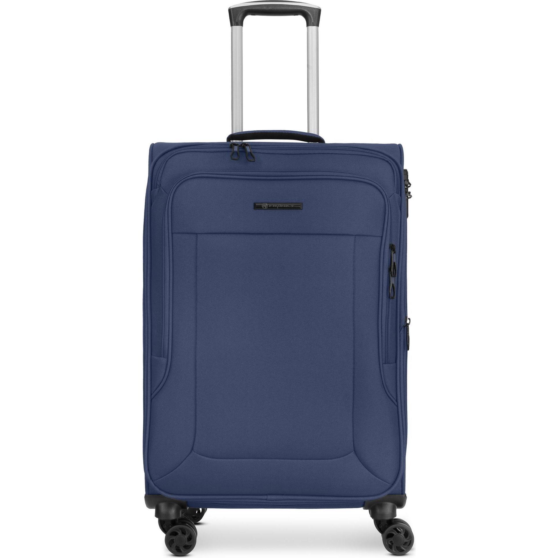 Franky, Koffer, Melbourne 3.0 4-Rollen Trolley 69 cm mit Dehnfalte, Blau, (56 l, L (90 - 115l))