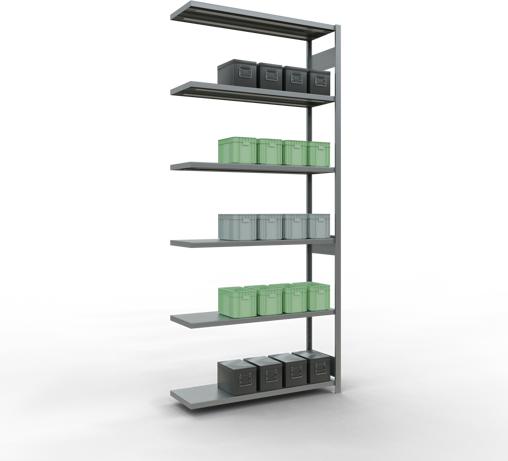 Actual product image Schulte Lagertechnik MULTIplus250 boltless add-on bay system with length bolts