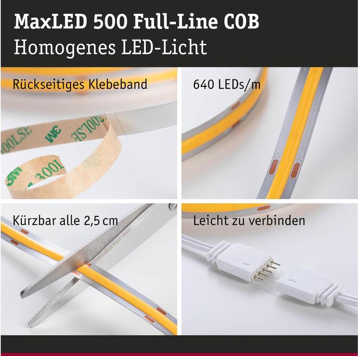 Actual product image Paulmann MaxLED 500 Full-Line COB Stripe Set (White, 150 cm, Indoor)
