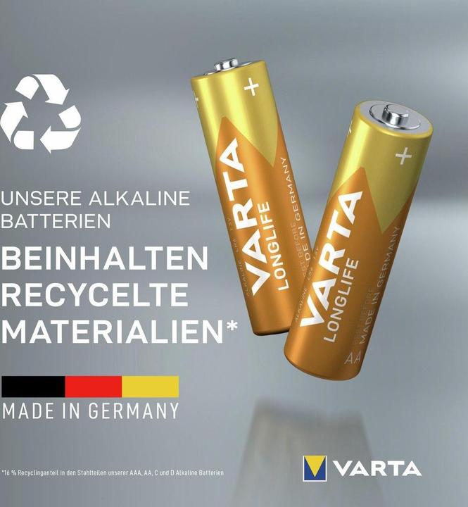 Produktbild Varta Longlife (12 Stk., AA / LR6 / LR06 / Mignon / R6 / R14505, 2800 mAh)