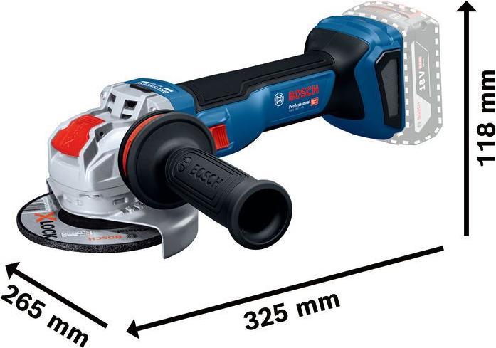 Actual product image Bosch Professional Bosch Blau 06019N4200 GWX 18V-11 S 18V Haakse slijpmachine (125 mm)