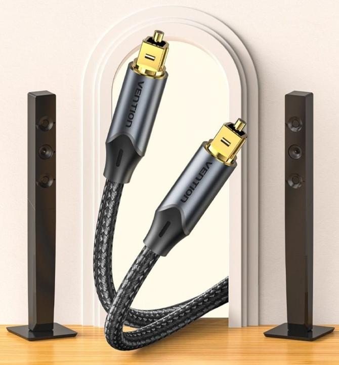 Produktbild Vention Kabel audio optyczny w oplocie z aluminiowym złączem 5m czarny (5 m)