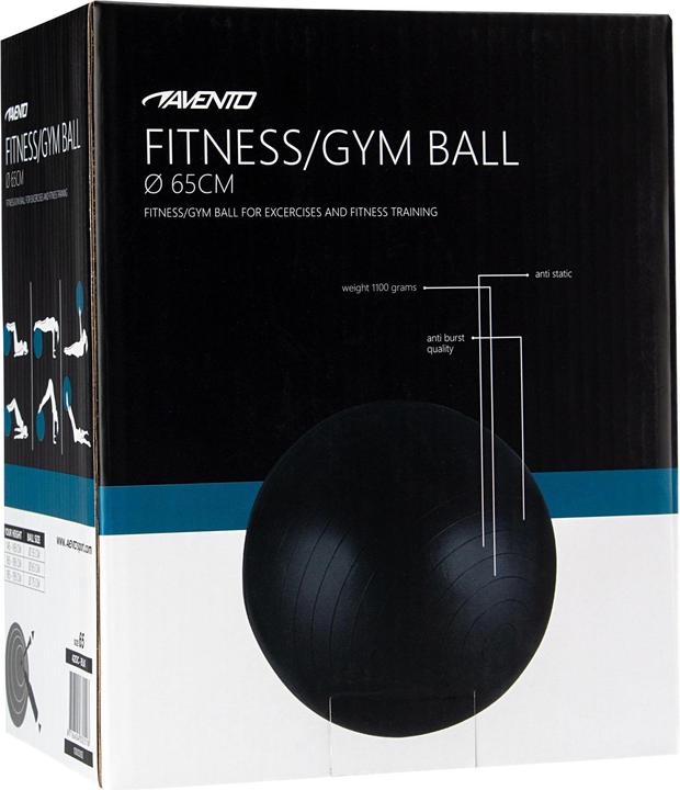 Produktbild Avento gymnastic ball, black, 65cm in diameter (65 cm)