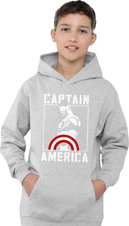 Produktbild Captain America Kapuzenpullover Zum Überziehen meliert (128)