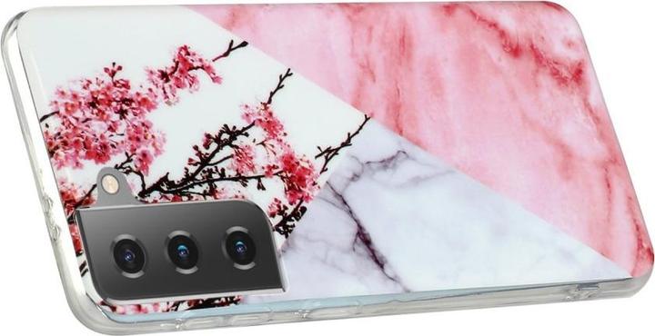 Produktbild Cover-Discount Galaxy S21+ - Softes Silikon Gummi Case Flower Marbel (Samsung Galaxy S21+)