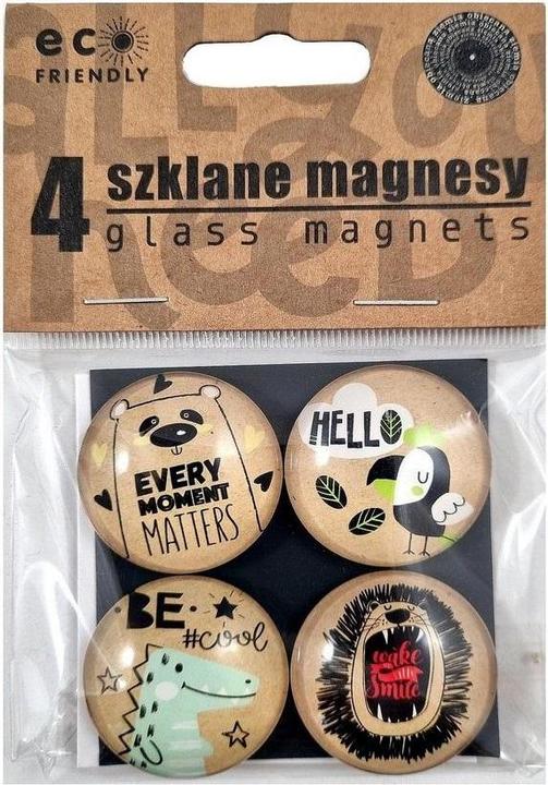 Immagine prodotto Andy Glasmagnete mit buntem Aufdruck, 4 Stk (4 x)