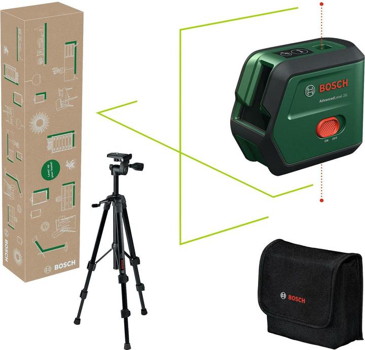 Actual product image Bosch Hausgeräte Bosch Kreuzlinien-Laser AdvancedLevel 2G Set 15 m, Reichweite