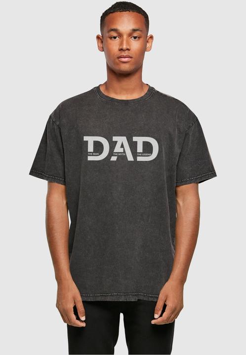 Produktbild Merchcode Fathers Day - The Man, The Myth, The Legend Acid Washed Heavy Oversized Tee - 112589 (L)