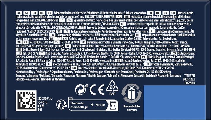 Immagine prodotto Braun Oral-B Spazzolino Elettrico Ricaricabile Series 1 Blu con 2 Testine di Ricambio, 1 Spazzolino (Spazzolino oscillante)