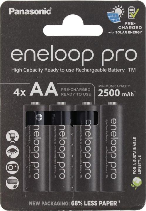 Image du produit AccuCell 4x Sanyo Eneloop XX HR-3UWX 2500mA, chargeur rapide écran LCD (4 pcs, AA, 3000 mAh, Piles rechargeables + chargeur)