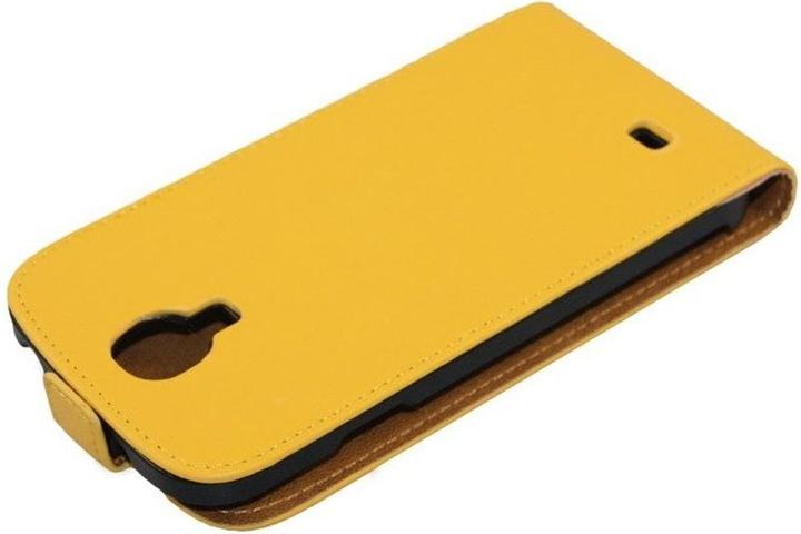 Produktbild König Design Tasche (Flip Slim) Samsung I9500 Galaxy S4 gelb (Samsung Galaxy S4)
