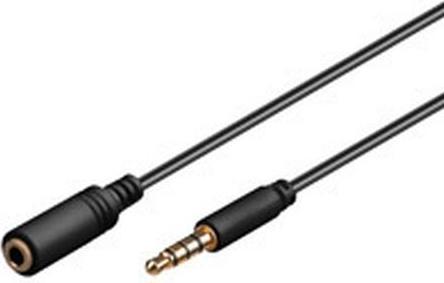 Immagine prodotto Goobay Cavo di prolunga per cuffie e audio AUX, 4 pin 3,5 mm slim, CU (5 m, Estensione, Connettore da 3,5 mm (AUX))