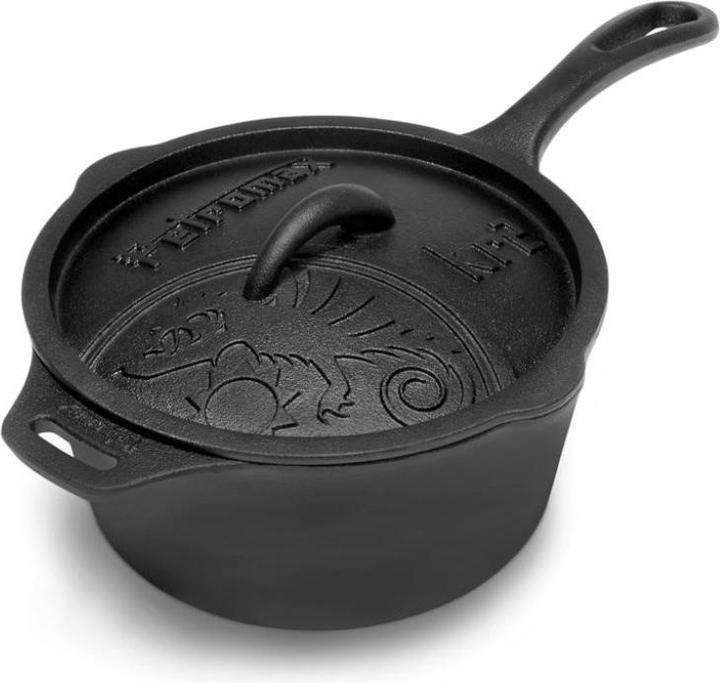 Actual product image Petromax Cast iron casserole with lid kr2 (Saucepan, Cast iron, 21 x 12.80 cm)