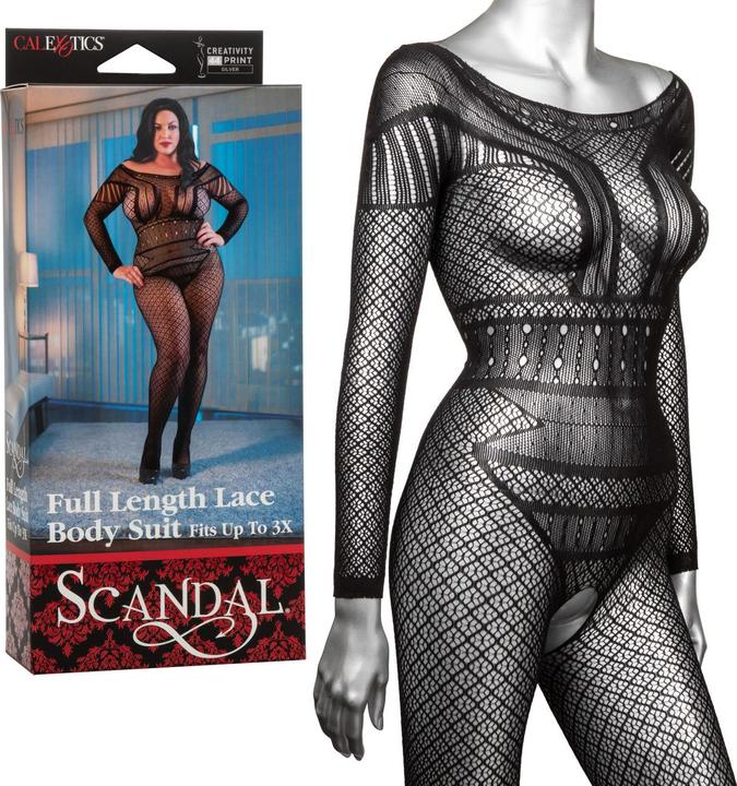 Image du produit CalExotics Scandal® Plus Size Combinaison de corps en dentelle pleine longueur (XL, XXL)