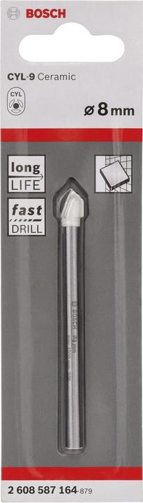 Immagine prodotto Bosch Professional Zubehör Trapano per piastrelle CYL-9 Ceramica, 8 x 80 mm (8 mm)
