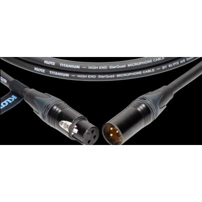 Thumbnail - Klotz TI-M1000 Titanium Starquad XLR-kabel 10 meter (10 m), Audio Kabel