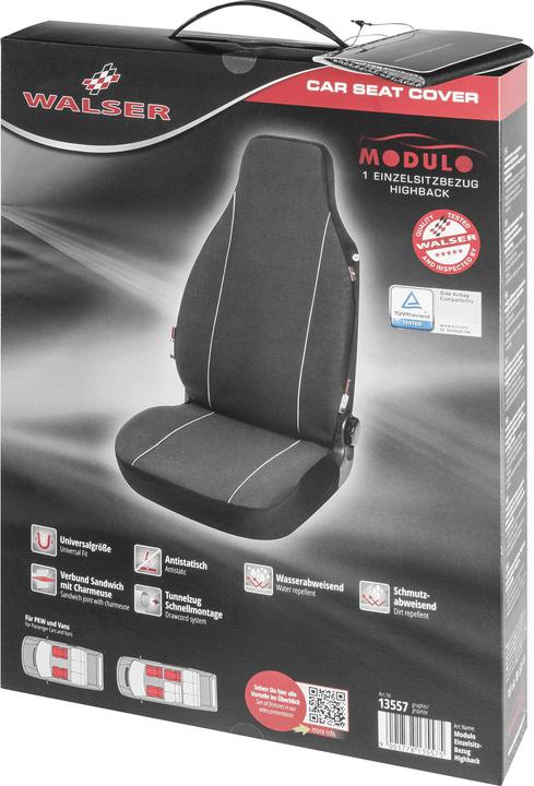 Actual product image Walser Car seat cover Modulo front seat cover Universal protective cover for highback car seat