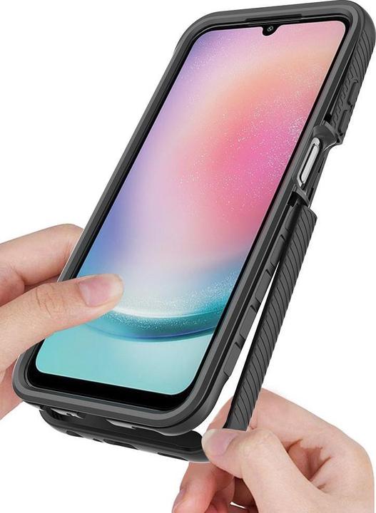 Actual product image Tech-Protect Defence360 case for Samsung Galaxy A25 5G - black (Samsung Galaxy A25 5G)