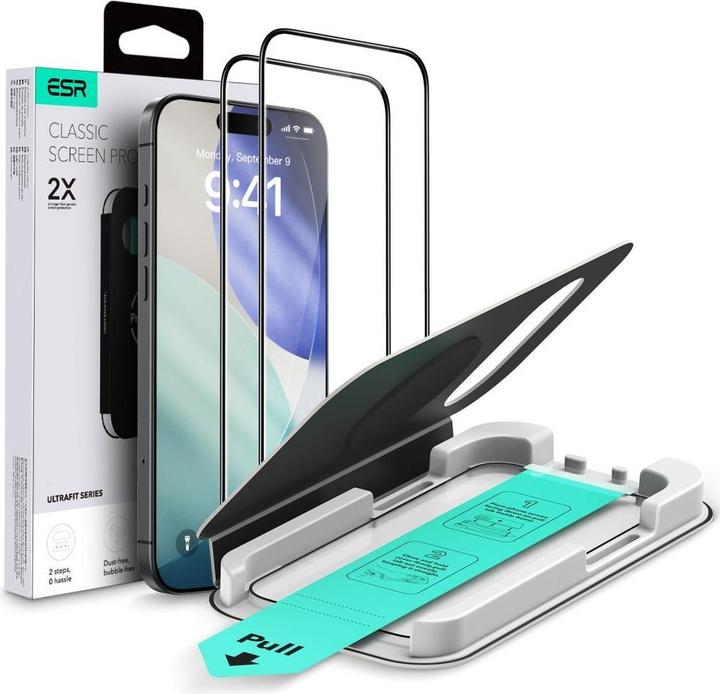 Productafbeelding ESR UltraFit Classic Screen Protector, for iPhone 17 Air, 2 Pack (2 Pcs., Apple iPhone 17)