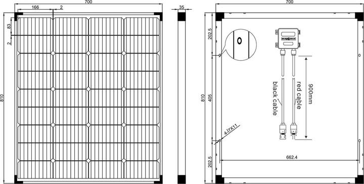 Produktbild Enjoy solar Monokristallines Solarmodul 100W/12V (Quadratisch) (100 W, 6.25 kg)