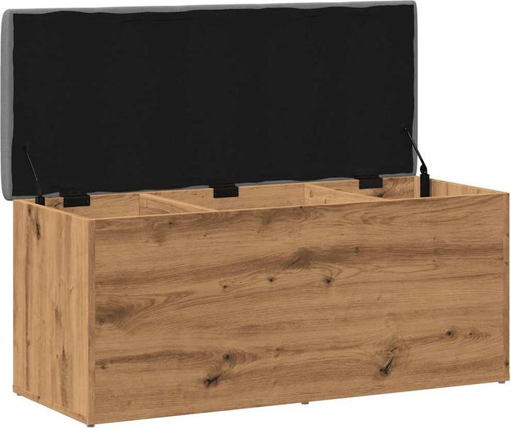 Actual product image VidaXL Bench with storage space Artisan oak 102x42x45 cm wood-based material (102 cm)