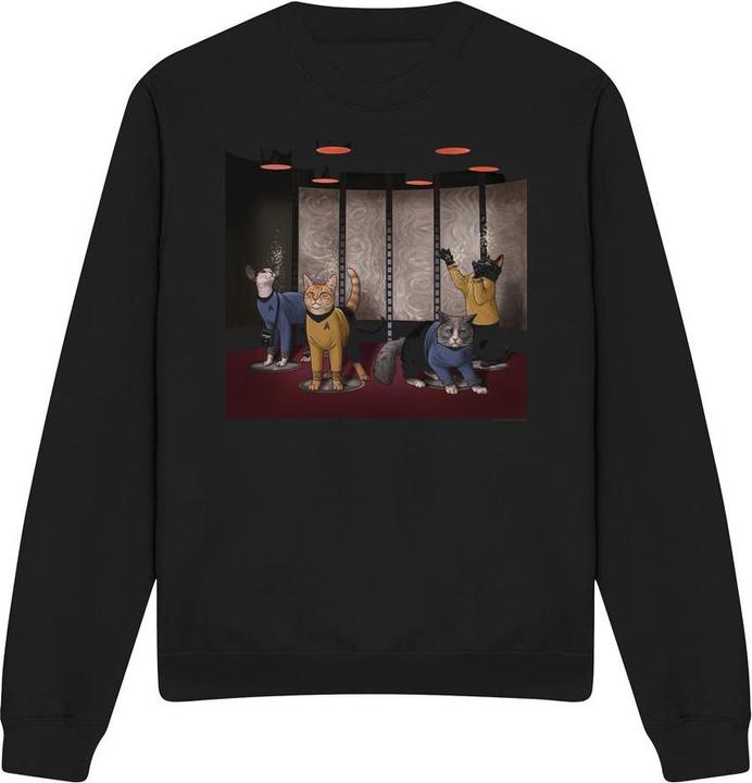 Actual product image Unisex Adult Beam Meow Up Sweatshirt (M)