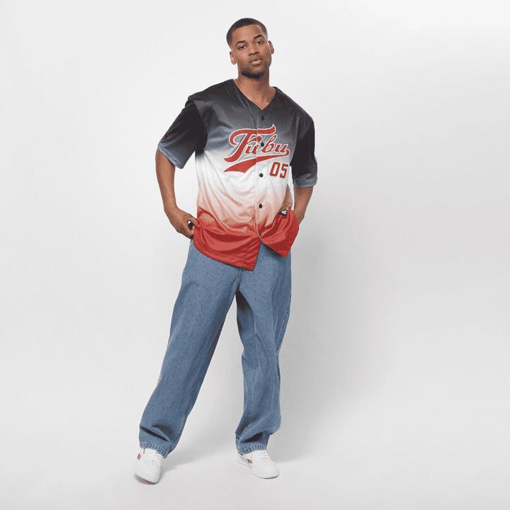 Actual product image Fubu Jersey Varsity Baseball Jersey Gradient (S)