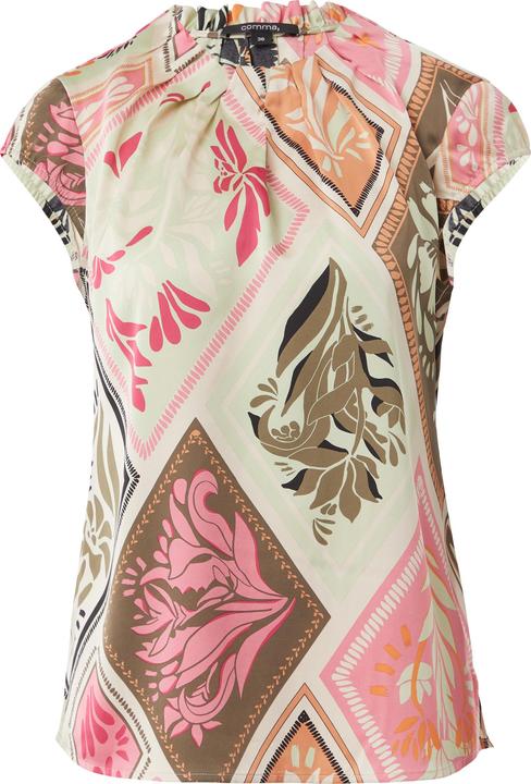Immagine prodotto Comma Bluse Gemusterte Satin-Bluse mit Raffung (36)