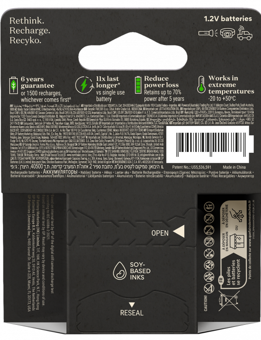 Produktbild GP Batteries ReCyko Pro (4 Stk., AAA, 800 mAh)