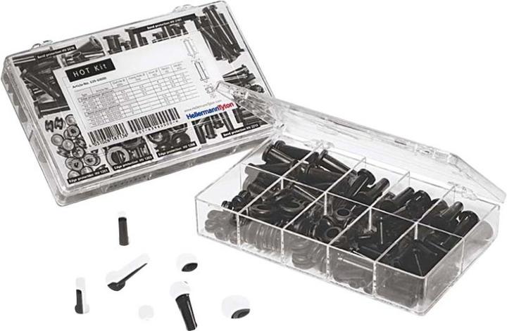 Actual product image HellermannTyton Cable bend relief set PVC HOTK (172 mm, 100 pcs.)