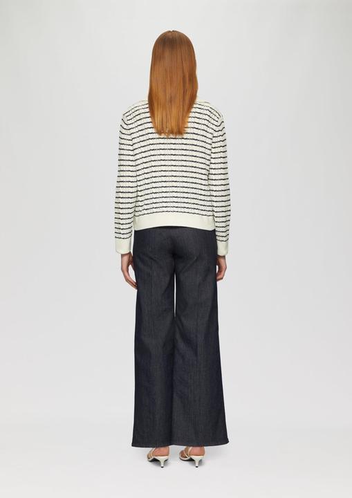 Produktbild S.Oliver Strickpullover Relaxed-Fit-Pullover mit Troyer-Kragen und Zopfmuster (48)