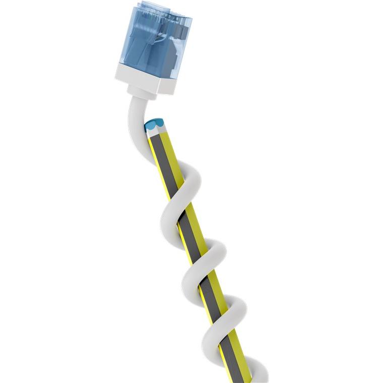 Goobay Ultraflexibles CAT 6A Patchkabel, slim, U/UTP, weiss (U/UTP, CAT6a, 10 m), Netzwerkkabel