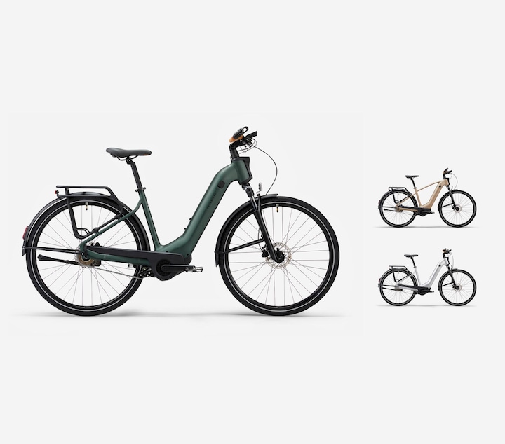 Produktbild Rockrider E-Bike Trekkingrad 28 Zoll E-ACTV 900 Automatikgetriebe tiefer Einstieg - grau
