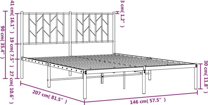 Image du produit vidaXL Bettgestell (140 x 200 cm)