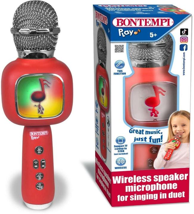 Productafbeelding Bontempi Karaokemicrofoon rood