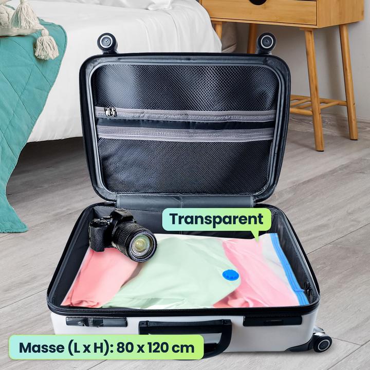 Produktbild Ideoon 3er-Set Vakuum-Beutel zur Kompression per Staubsauger, 80 x 120 cm