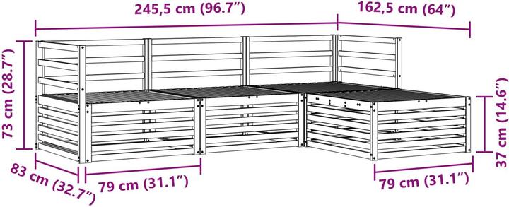 Produktbild vidaXL Outdoor-Sofa
