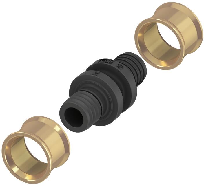 Actual product image TECE Pressure sleeve coupling TECEfloor 16mm, for SLQ AI/PE-RT, with pressure sleeve (Pipe coupling)