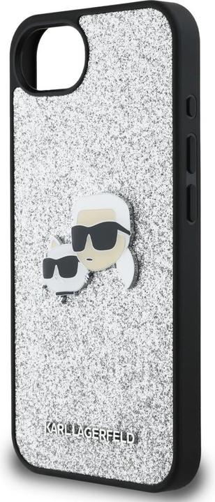Image du produit Karl Lagerfeld - Hardcase Glitter Fixed (KLHCPSE4PFGKCPS) - iPhone 16e - Silver Karl&Choupette Head (Apple iPhone 16e)
