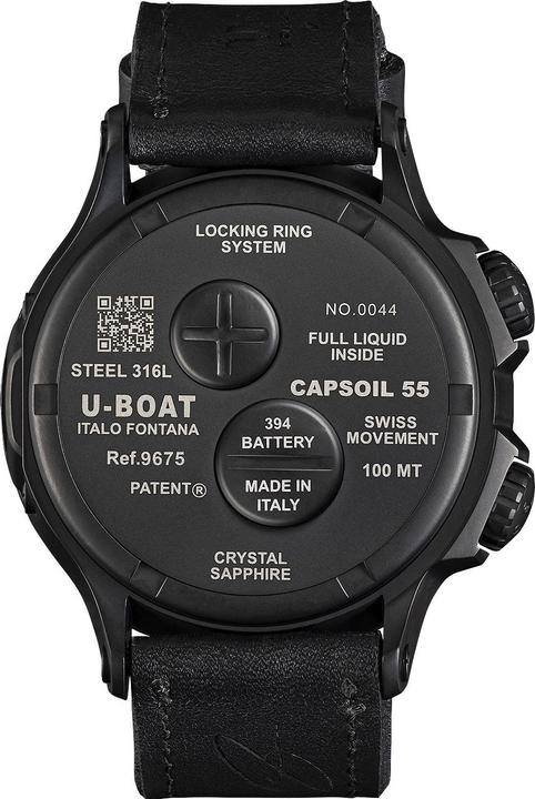Produktbild U-Boat 9675 Capsoil Doppioempo DLC GMT (Analoguhr, 55 mm)